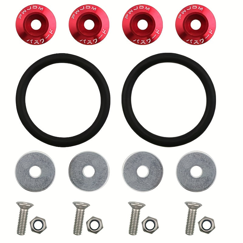 4 Pcs Aluminum Quick Release Fasteners for Car Bumpers and Fenders