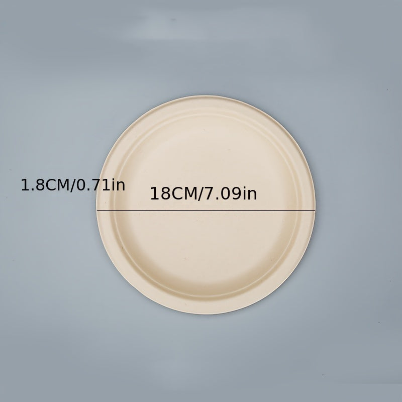 Disposable Plates Pack of 100 7/9 Inch Biodegradable Wheat Straw for Parties and Camping