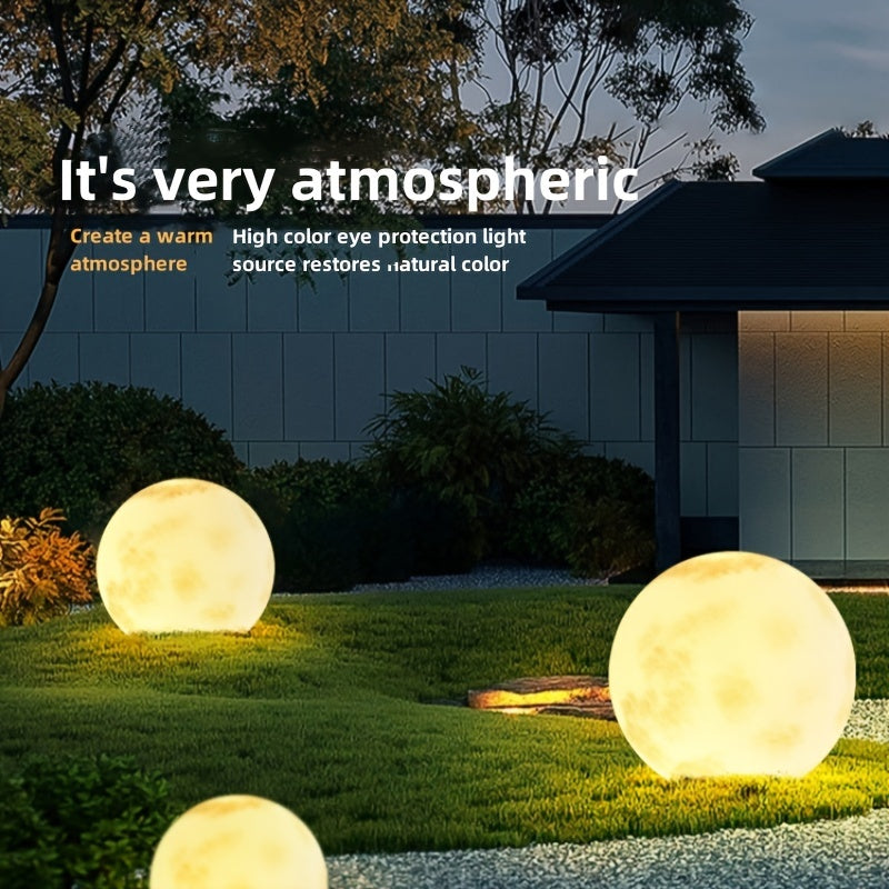Luces de luna LED alimentadas por energía solar para jardín exterior patio con control remoto