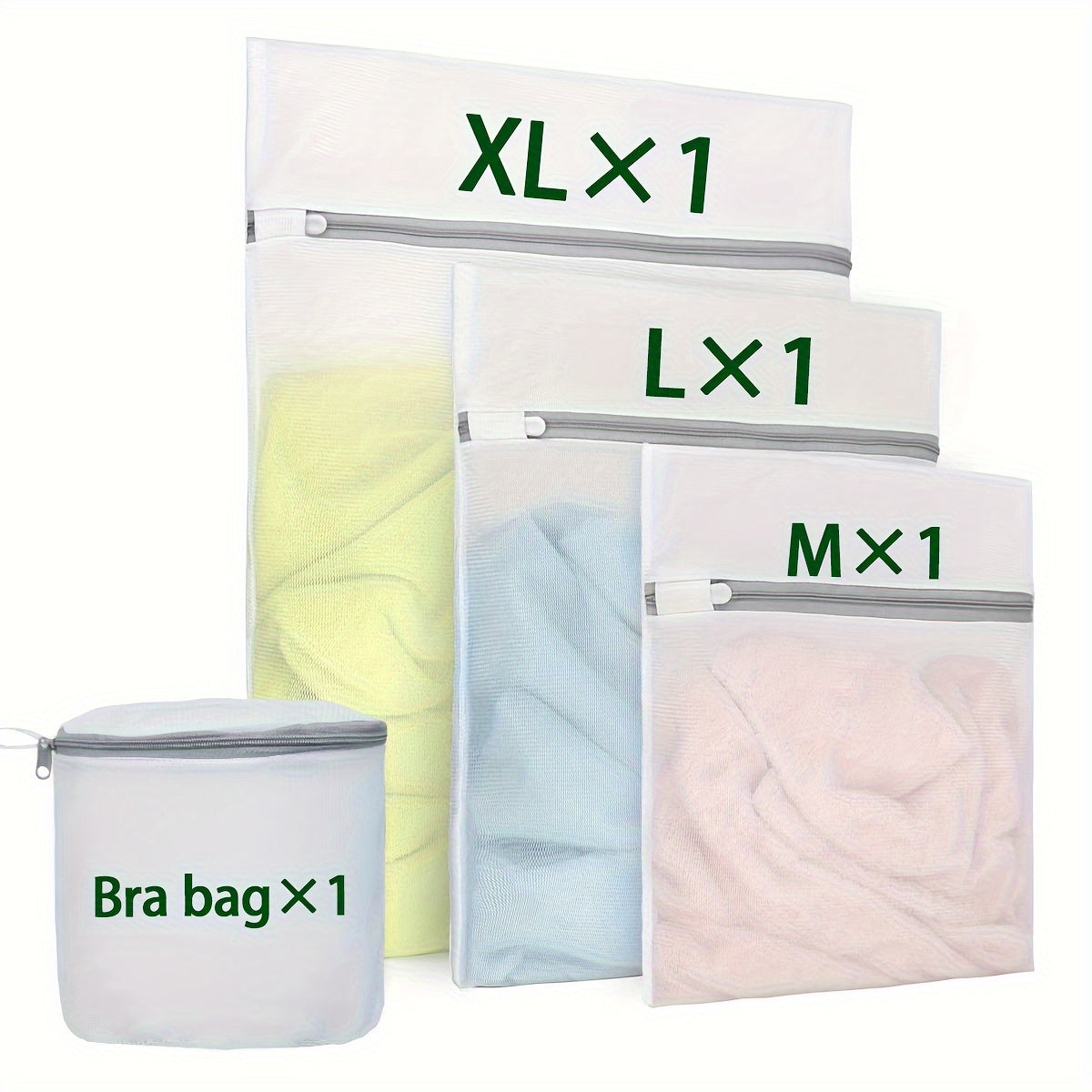 5 шт. сетчатых мешков для стирки деликатных вещей, нижнего белья, бюстгальтеров, носков