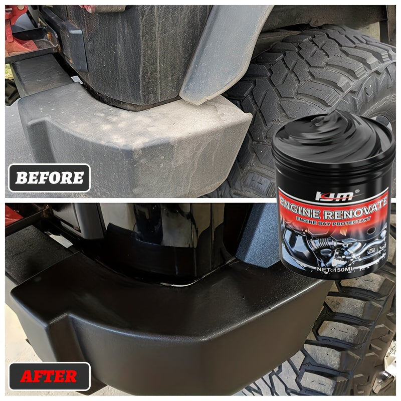 Dark Black Plastic Polish Wax For Cars And Motorhomes Durable Shine