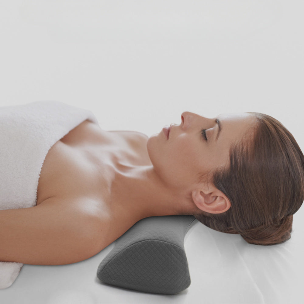 Almohada de espuma viscoelástica para cuello para durmientes de lado, soporte ortopédico, uso en cama de viaje