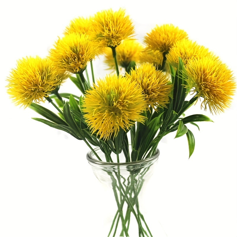 Artificial Plastic Dandelion Flowers for Home Decor, Weddings, 28cm, Pack of 5 or 10