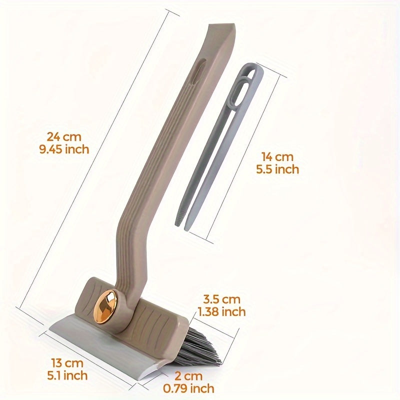 Multifunctional Rotating Gap Brush for Ceramic Tile Cleaning 4-in-1 Bathroom Scraper