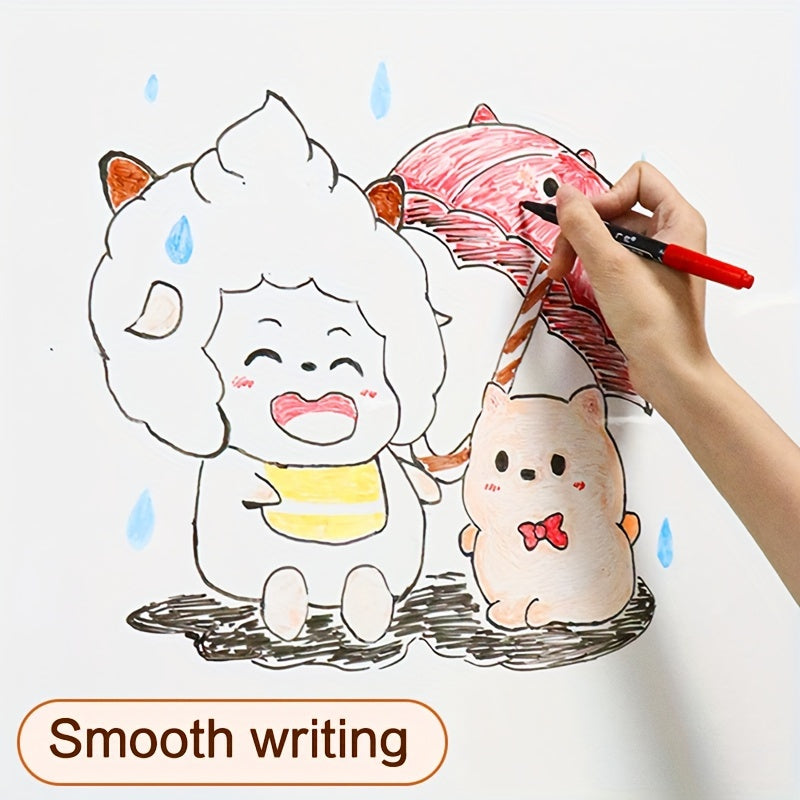 Uy yoki ofisda foydalanish uchun olib tashlanadigan magnit oq doska stikerlari, yozish va o'chirish oson. O'qitish va trening maqsadlari uchun mukammal.