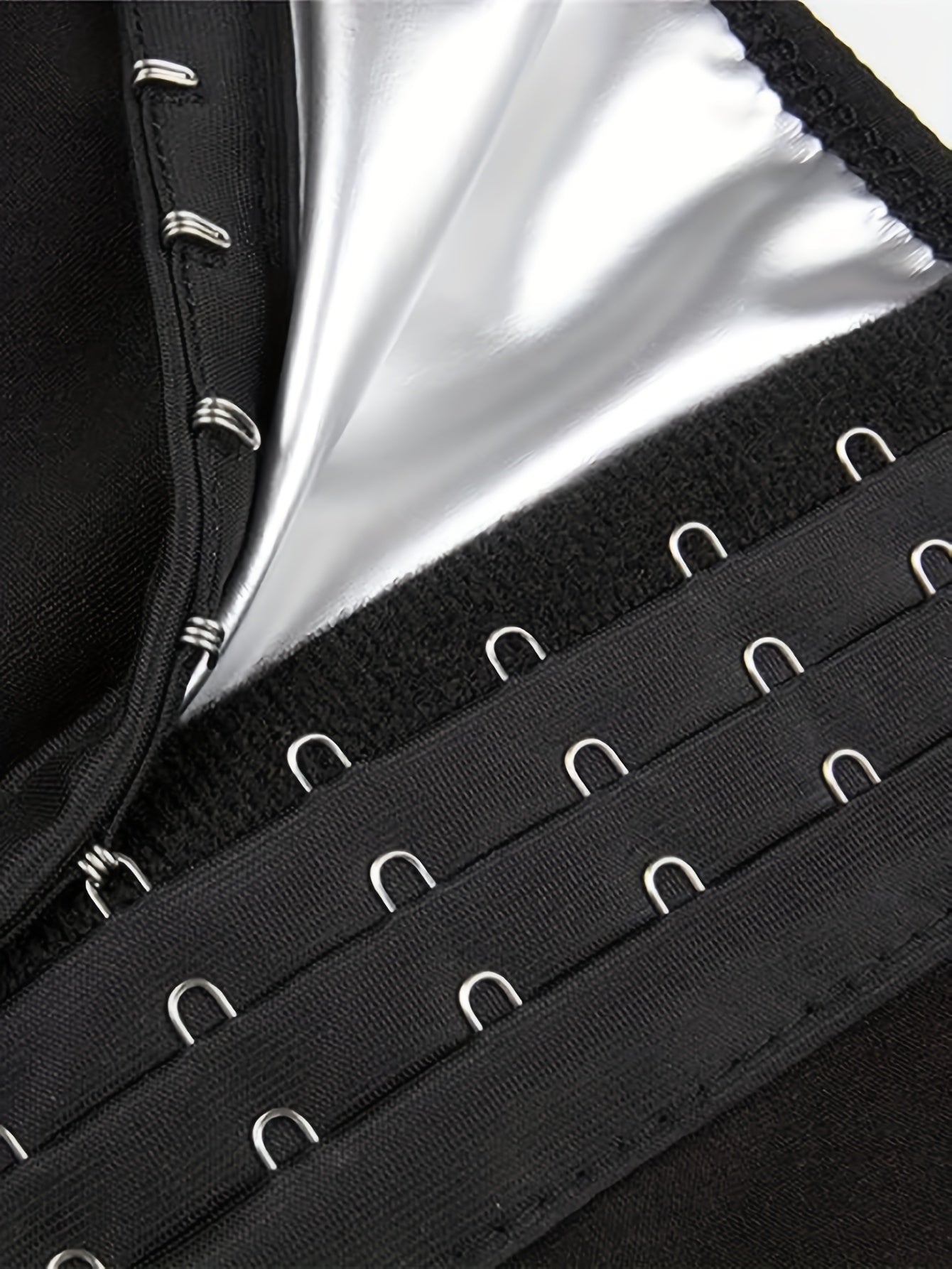 Women's High-Waisted Sauna Sweat Shorts Tummy Control Slimming Workout Leggings Black Polyester Elastane