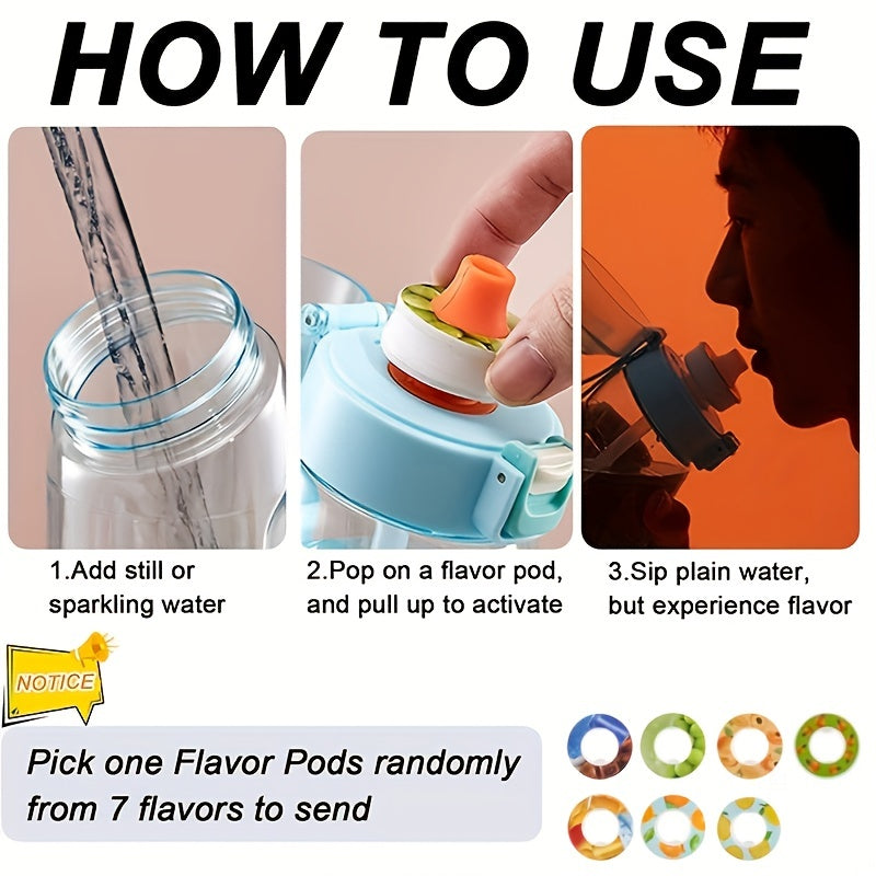 Fruit Flavor Pods for Sports Water Bottles Zero Sugar Calories Drinkware Accessory