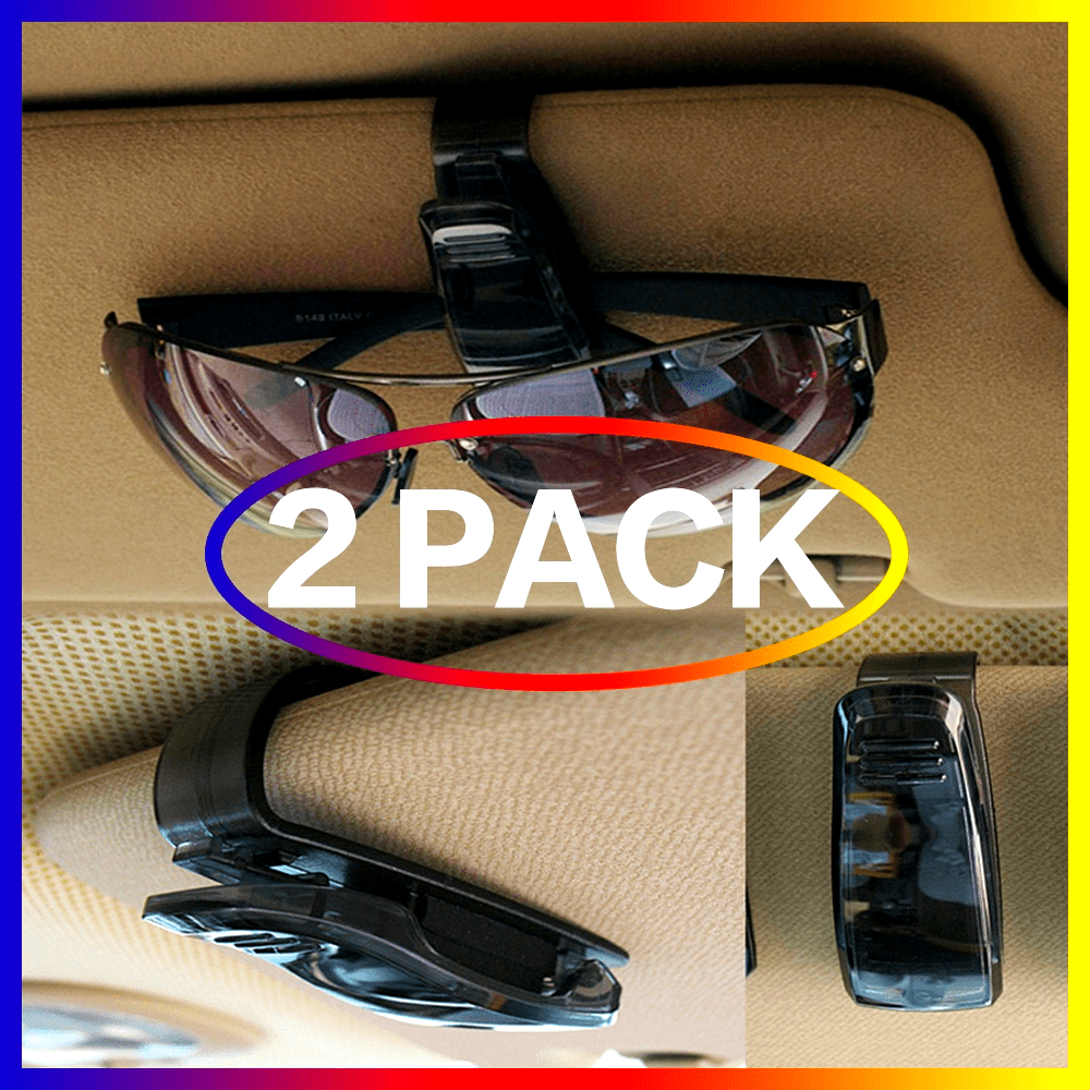 Universal avtomobil quyosh nuri ko‘zoynaklari va chiptalar uchun tutuvchi, qora plastmassa