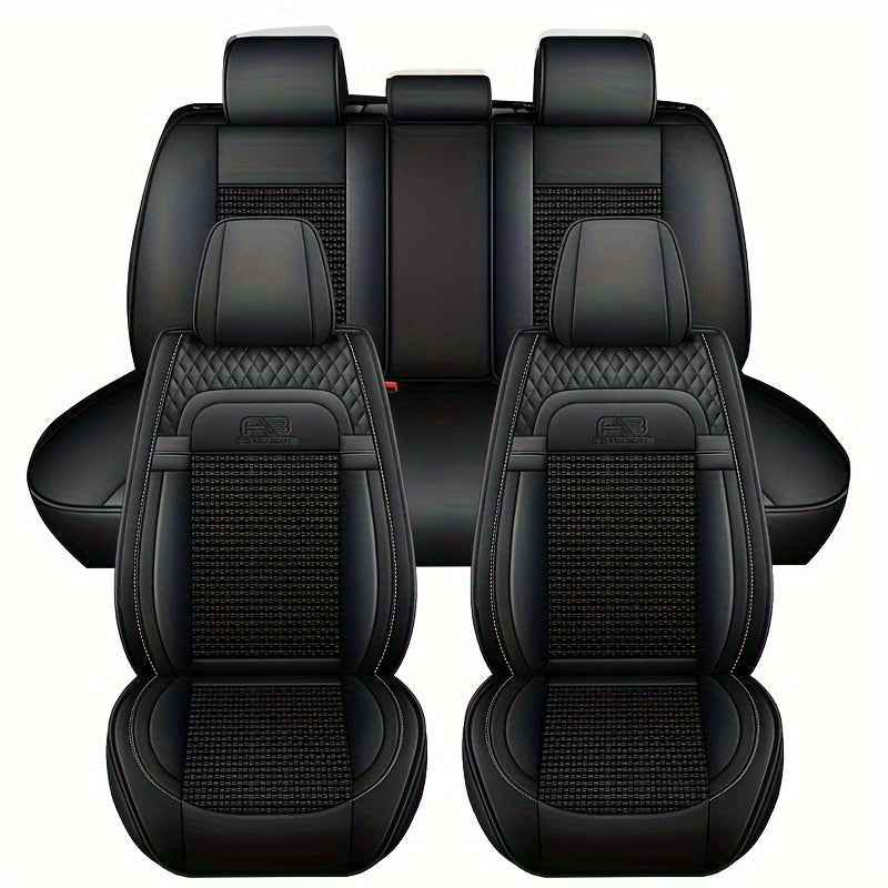 Чехол на автомобильное сиденье из ледяного шелкового волокна с дышащей сеткой, оранжевый, всесезонный