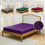 Silky Soft 100% Polyester Satin Bed Sheet for All Seasons Light Luxury Pilling-Resistant Queen Size