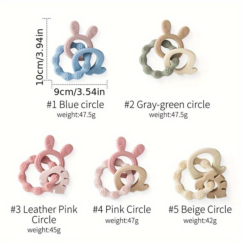 Baby Teether, Rabbit-Shaped Silicone, BPA-Free, Gentle on Gums, Soothing for Babies and Toddlers