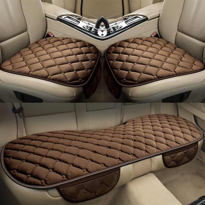 Winter Plush Car Cushion Set Warm Automotive Seat Covers
