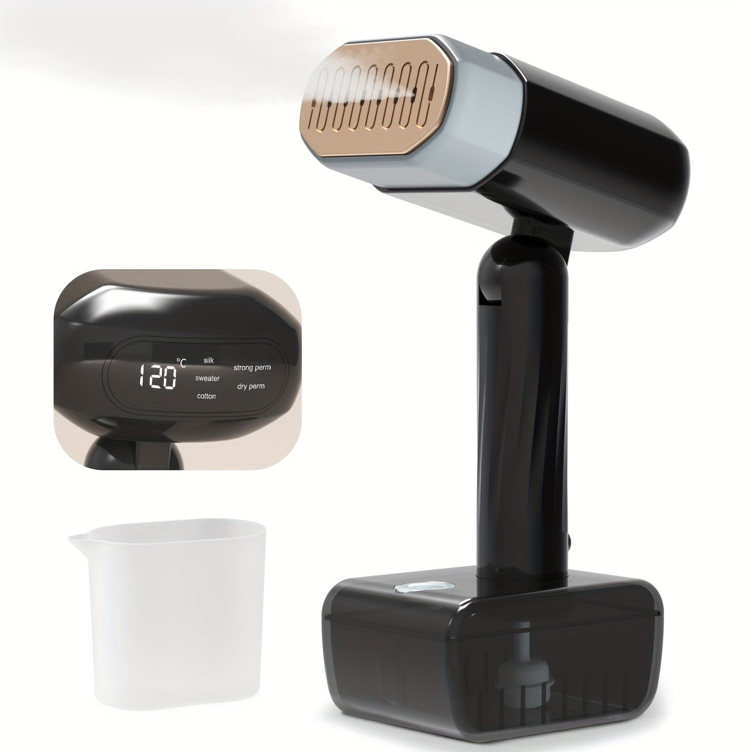 Portable Mini Steam Iron 1800W with 330ML Water Tank and Adjustable Temperature