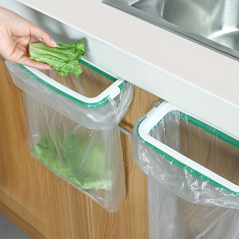 Kitchen Garbage Bag Holder Wall Mount Space-Saving Cabinet Door Organizer