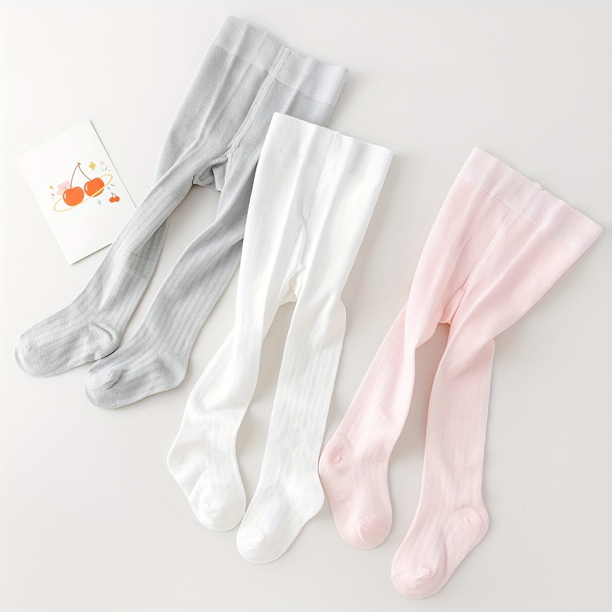 Girls' Floral and Solid Breathable Leggings Pack for Spring and Summer