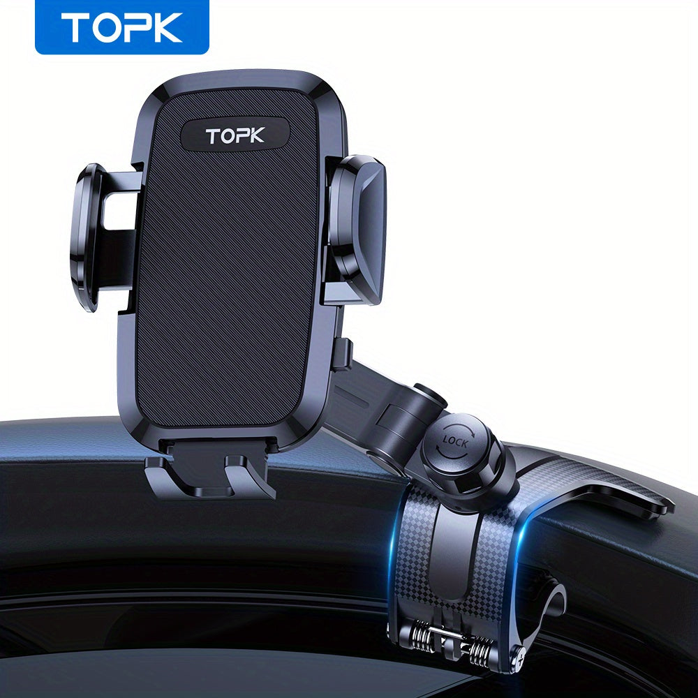Universal Car Phone Mount ABS Anti-Slip Dashboard Holder 360° Adjustable