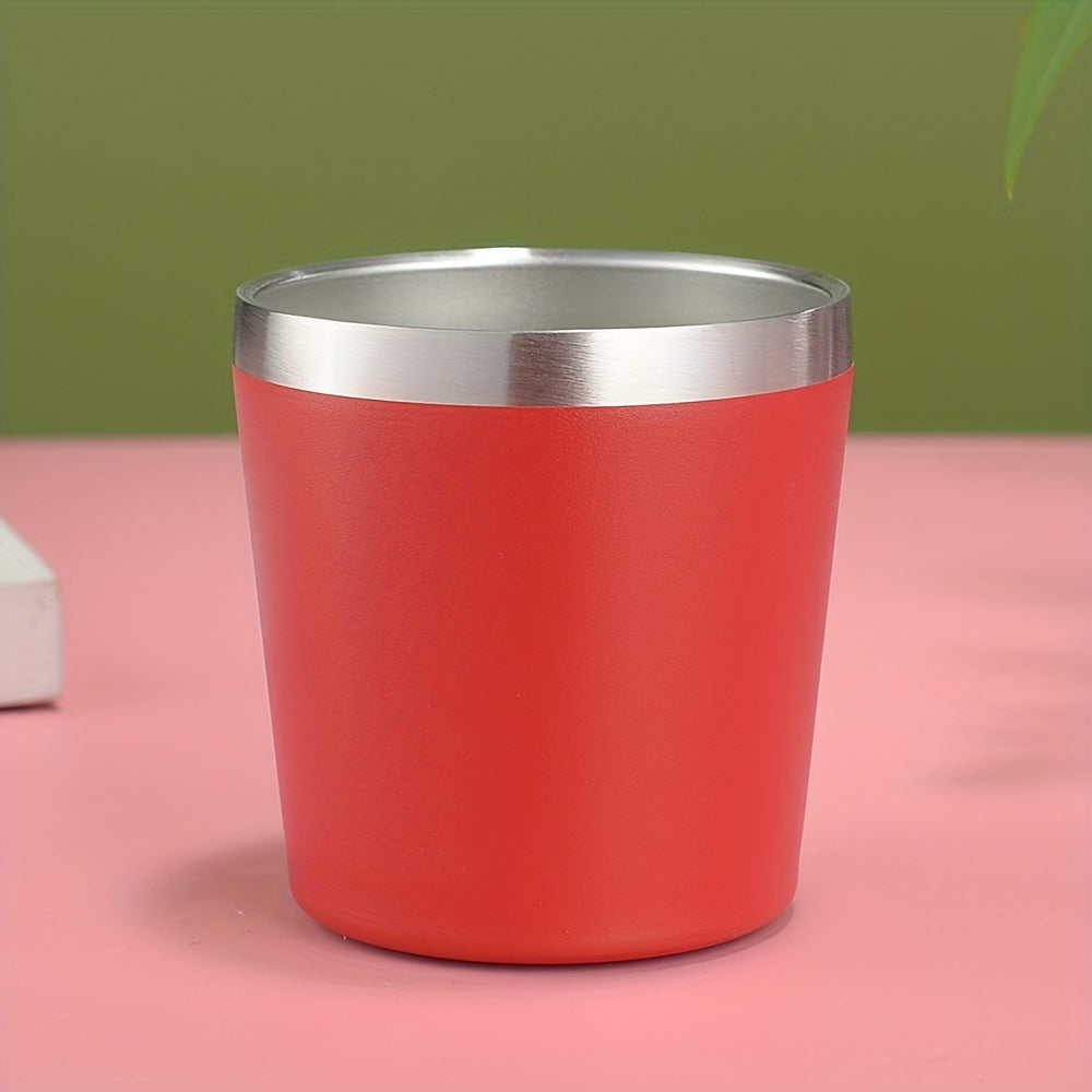 Noxud qotishma mini tumbler izolyatsiyalangan qopqoq bilan - 8oz 260ml ikki devorli vakuumli stakan issiq va sovuq ichimliklar uchun - Qo'l bilan yuvish mumkin va qahva va boshqa ichimliklar uchun qayta ishlatiladigan
