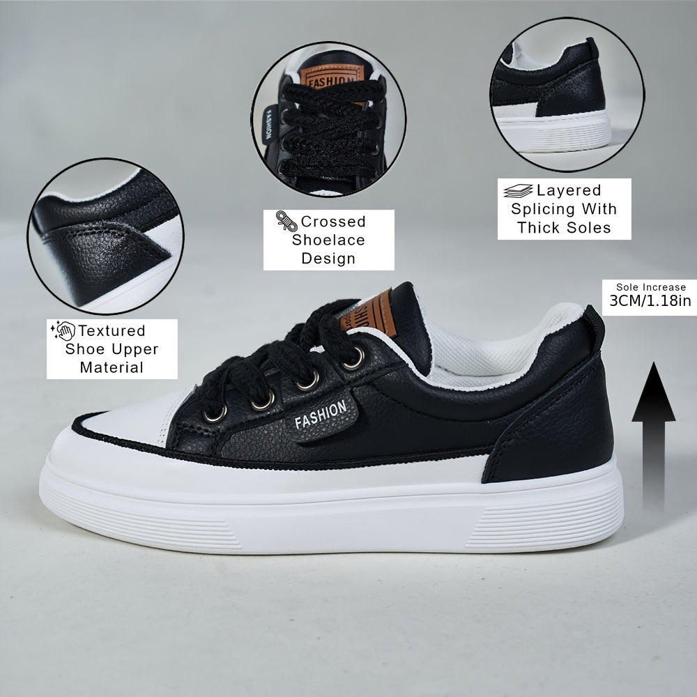 Women'S Casual Lightweight Skateboard Sneakers Low Top Breathable Fabric