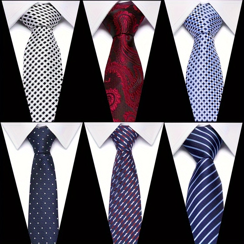 Men's Retro Elegant Patterned Tie for Casual and Formal Wear