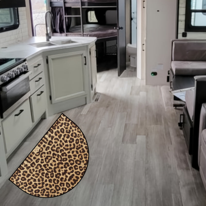 Printed RV Non Slip Floor Mats Bathroom Entrance Polyester Fiber