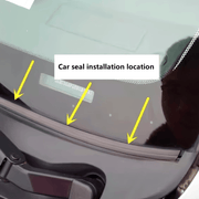 Car Windshield Seal Strip Synthetic Rubber Water-Resistant Adhesive Trim 1.6m