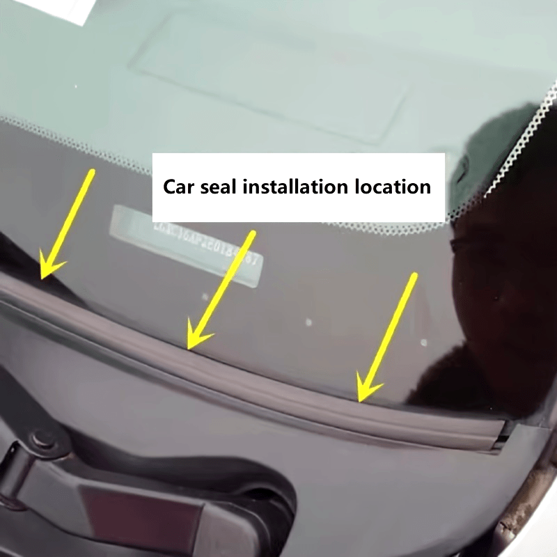 Car Windshield Seal Strip Synthetic Rubber Water-Resistant Adhesive Trim 1.6m