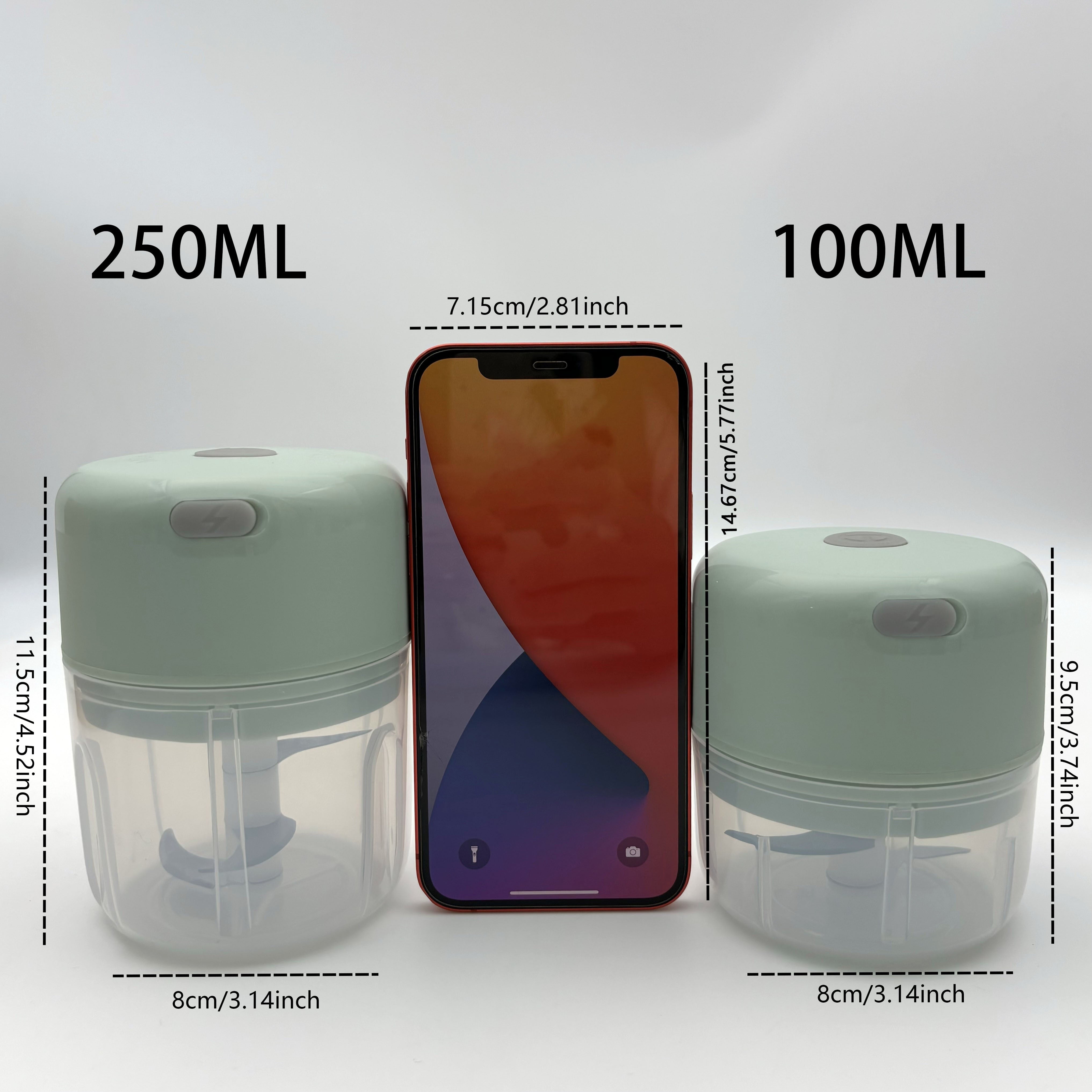 Electric Mini Garlic Chopper and Meat Grinder 8.45oz USB Rechargeable Easy-Clean