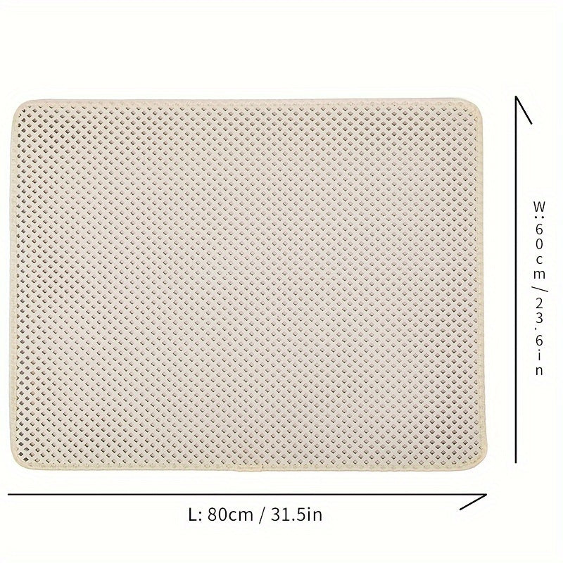 Extra Large EVA Cat Litter Mat Double-Layer Filtering Washable Leakproof Anti-Splash