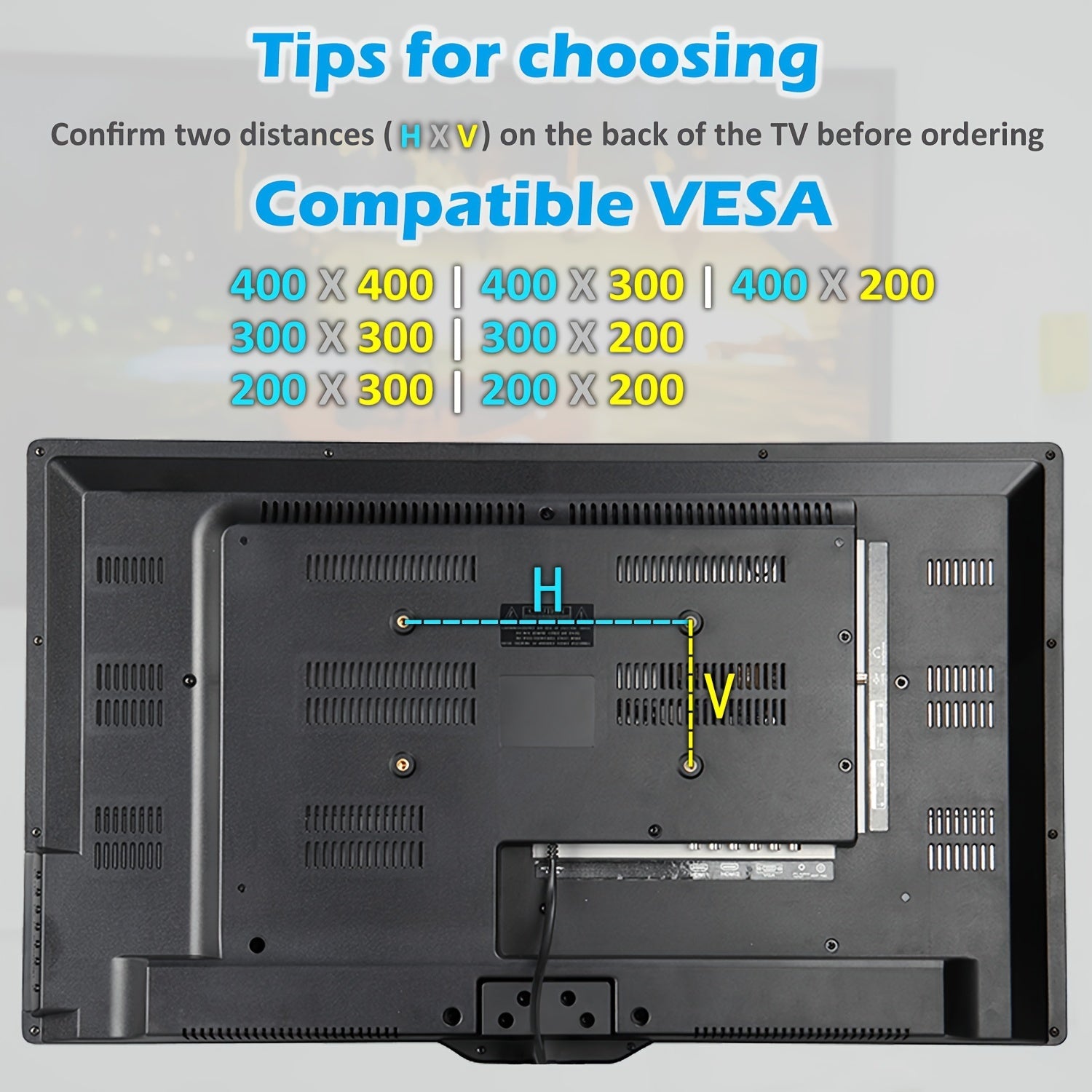 Wall Mount Bracket for 26-60 Inch Flat Screen TVs VESA 400x400mm Slim Profile