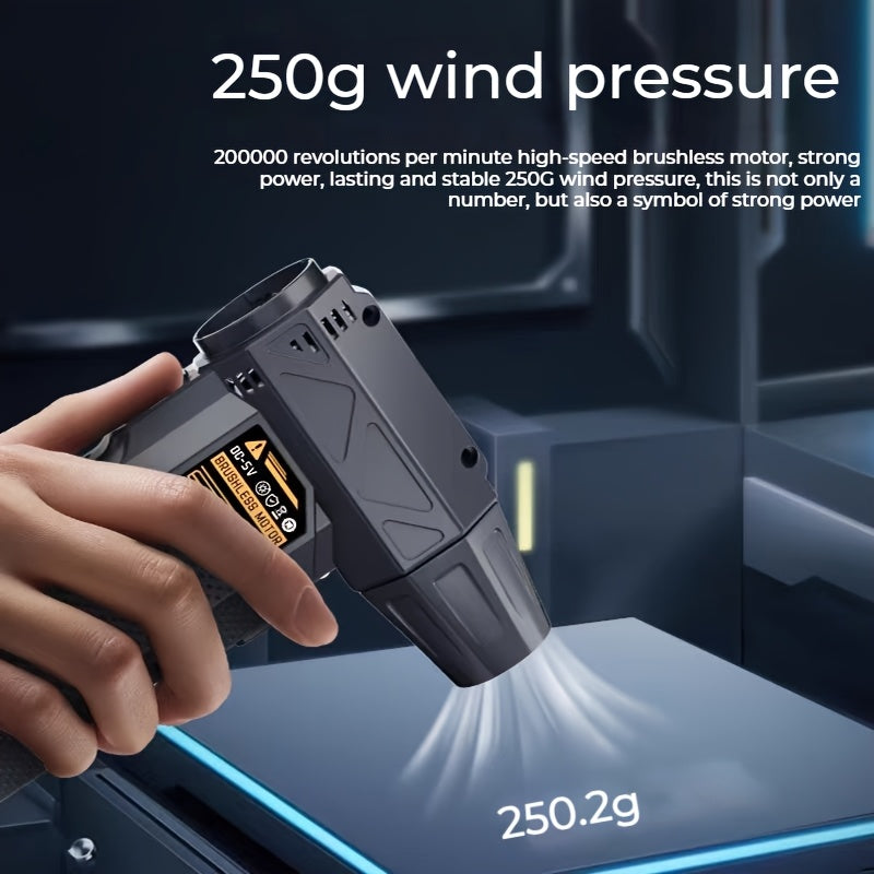 High-Speed Portable Dust Collector with Turbo Jet Fan for Precision Cleaning of Cars Homes Electronics