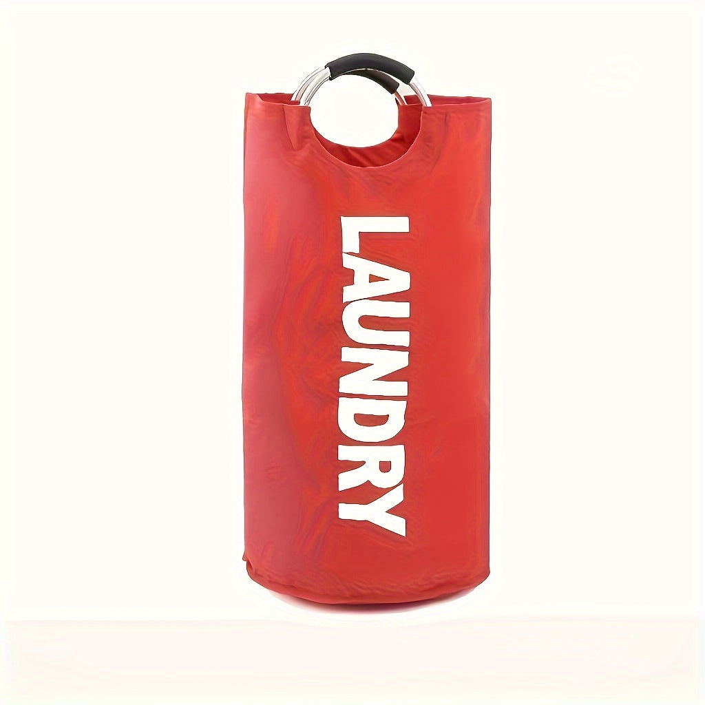 Qora suv o'tkazmaydigan kir yuvish savati 90L yig'iladigan mato qutisi, yostiqlangan tutqichlar bilan