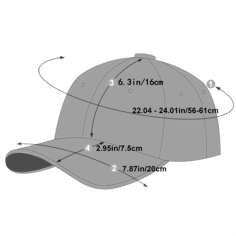 Men's Adjustable Outdoor Baseball Cap Sun Protection for Travel and Beach