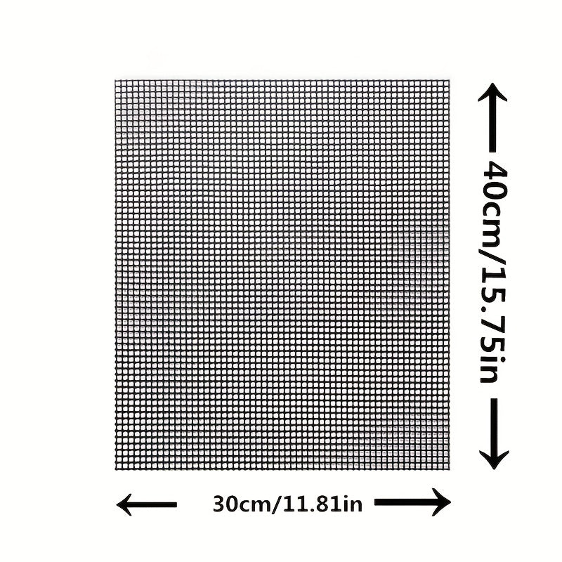 5-Piece BBQ Grill Mat Set Non-Stick Teflon Reusable for Fish Shrimp Meat