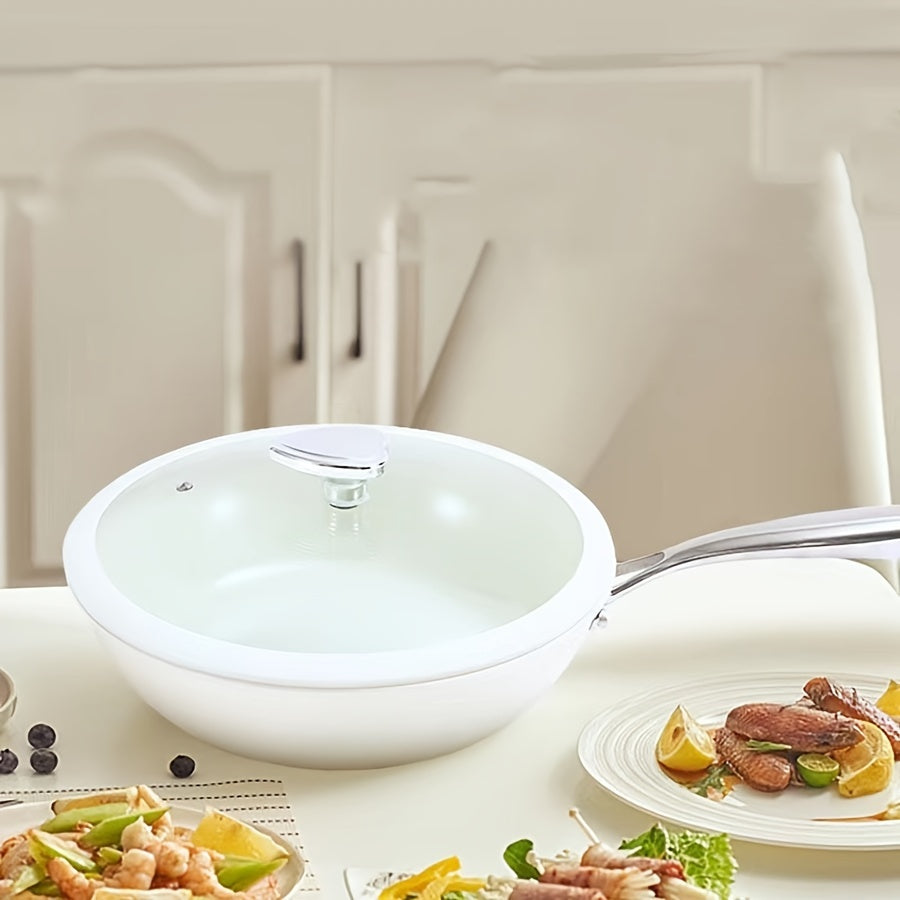 Мини-сковорода из чугуна с крышкой для индивидуальной готовки, антипригарная, прочная