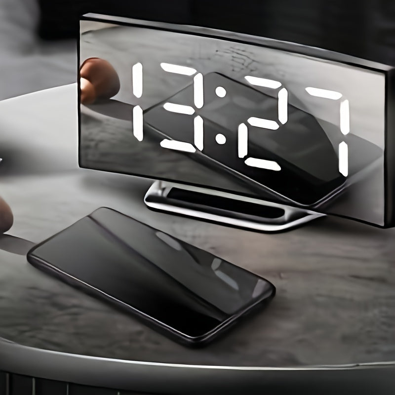 Multi-Functional Quiet Alarm Clock for Desk and On-the-Go Black