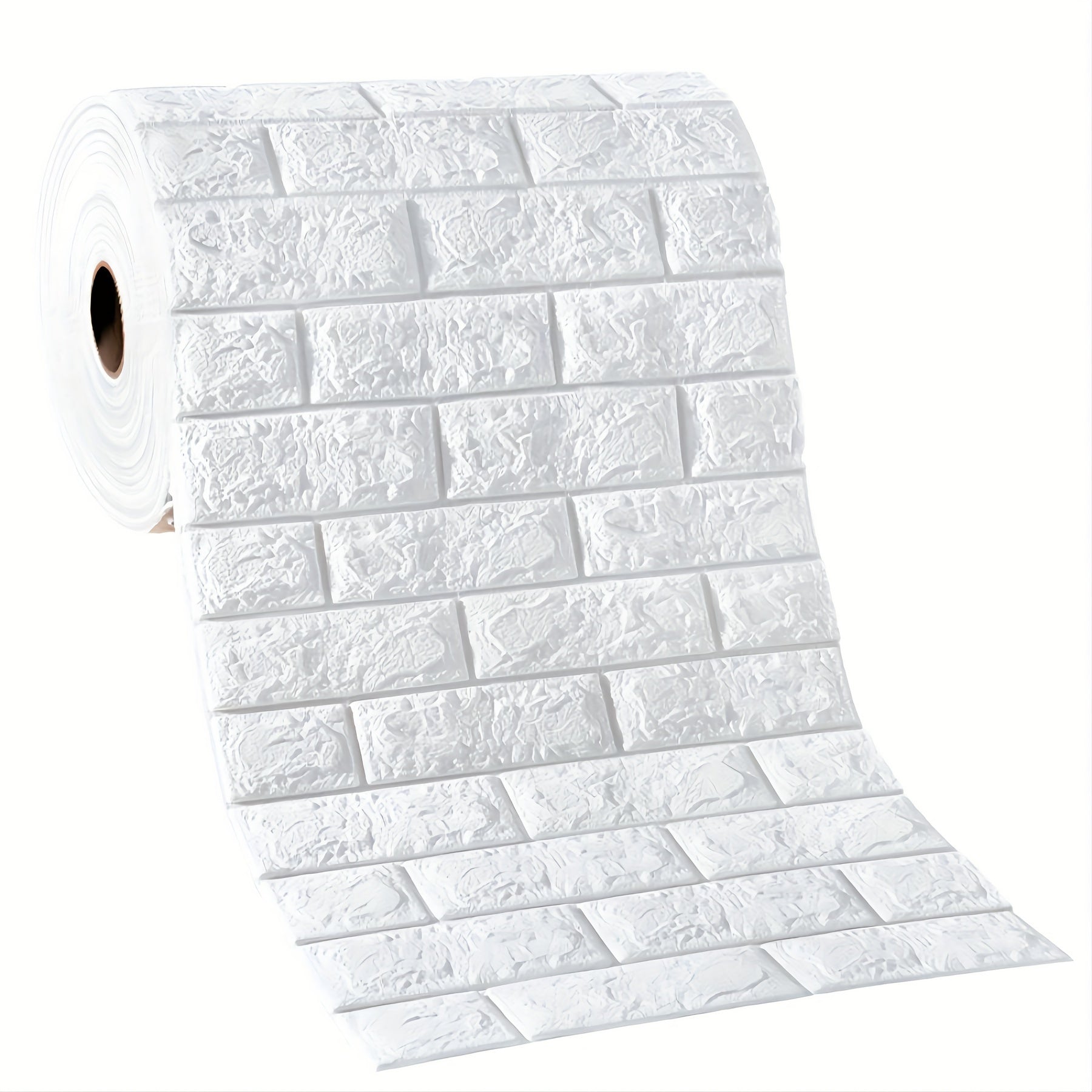 3D Self-Adhesive Foam Wall Stickers Waterproof Soft Indoor Decor for Living Rooms Kitchens Bedrooms Bathrooms 19.7 Inch Wide 10 Meters Long