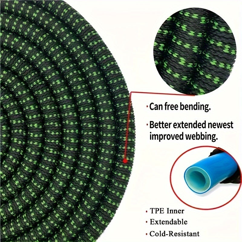 Раздвижной резиновый садовый шланг с водяной пушкой высокого давления для двора и газона