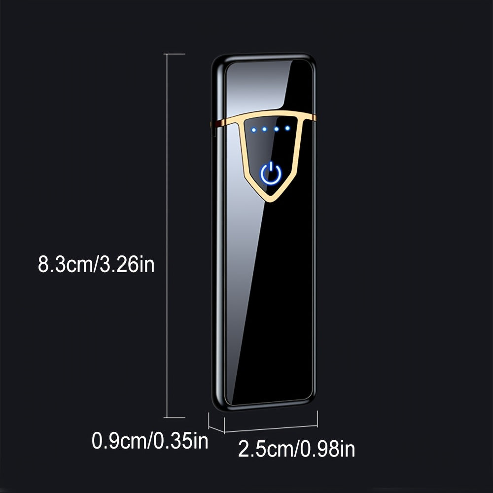 Men's USB Rechargeable Electric Flameless Windproof Plasma Lighter