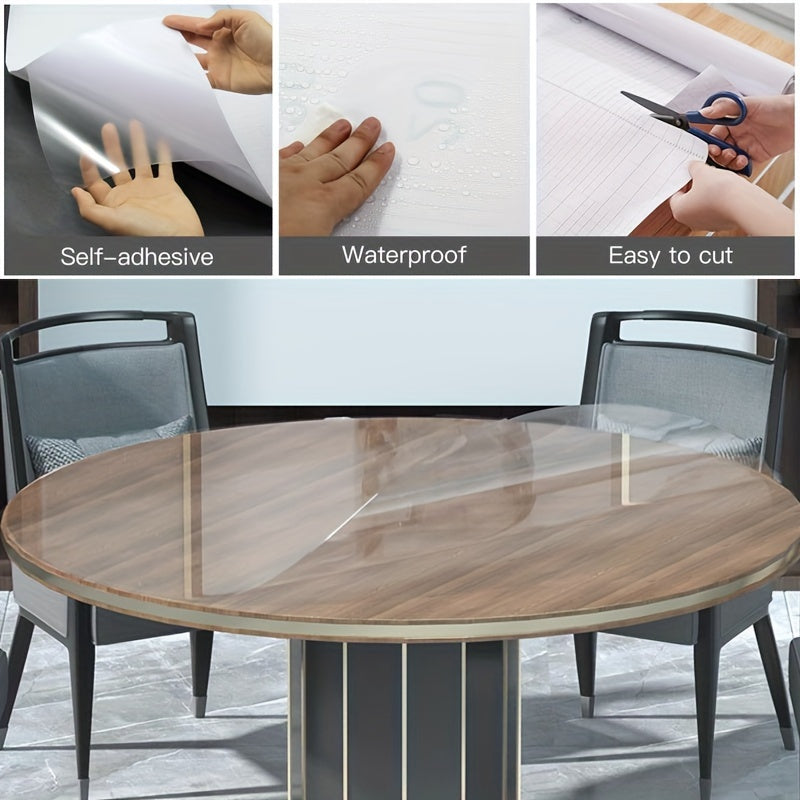 Clear Vinyl Film for Furniture Protection Heat Resistant Static Cling Self-Adhesive Cover