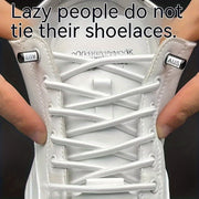 Unisex Elastic No-Tie Shoelaces with Metal Buckles for Sports and Outdoor Activities
