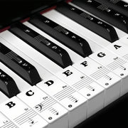 Black PVC Piano Key Stickers for Beginners Removable Durable Fits 88 61 54 49 Keys