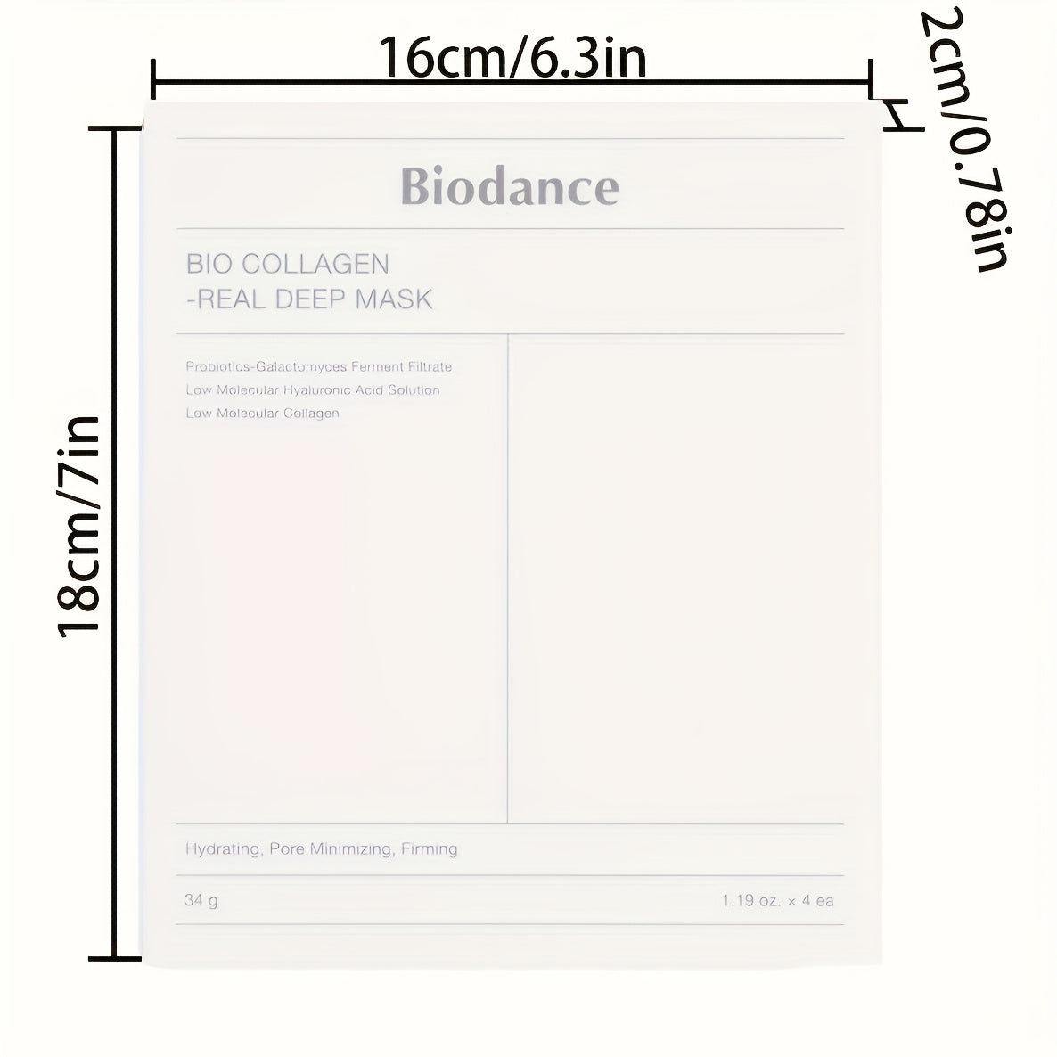 Hydrating Firming Face Masks Set of 4 for All Skin Types Alcohol-Free