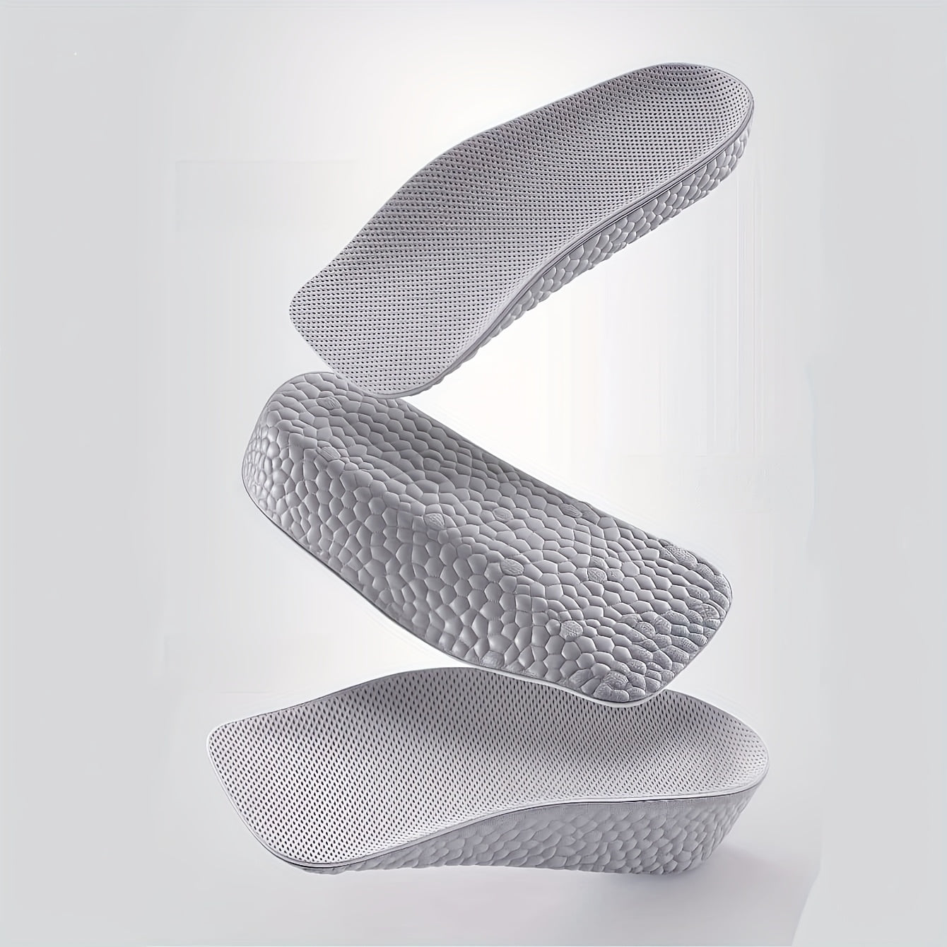 Unisex Memory Foam Height-Increasing Insoles with Arch Support and Shock Absorption