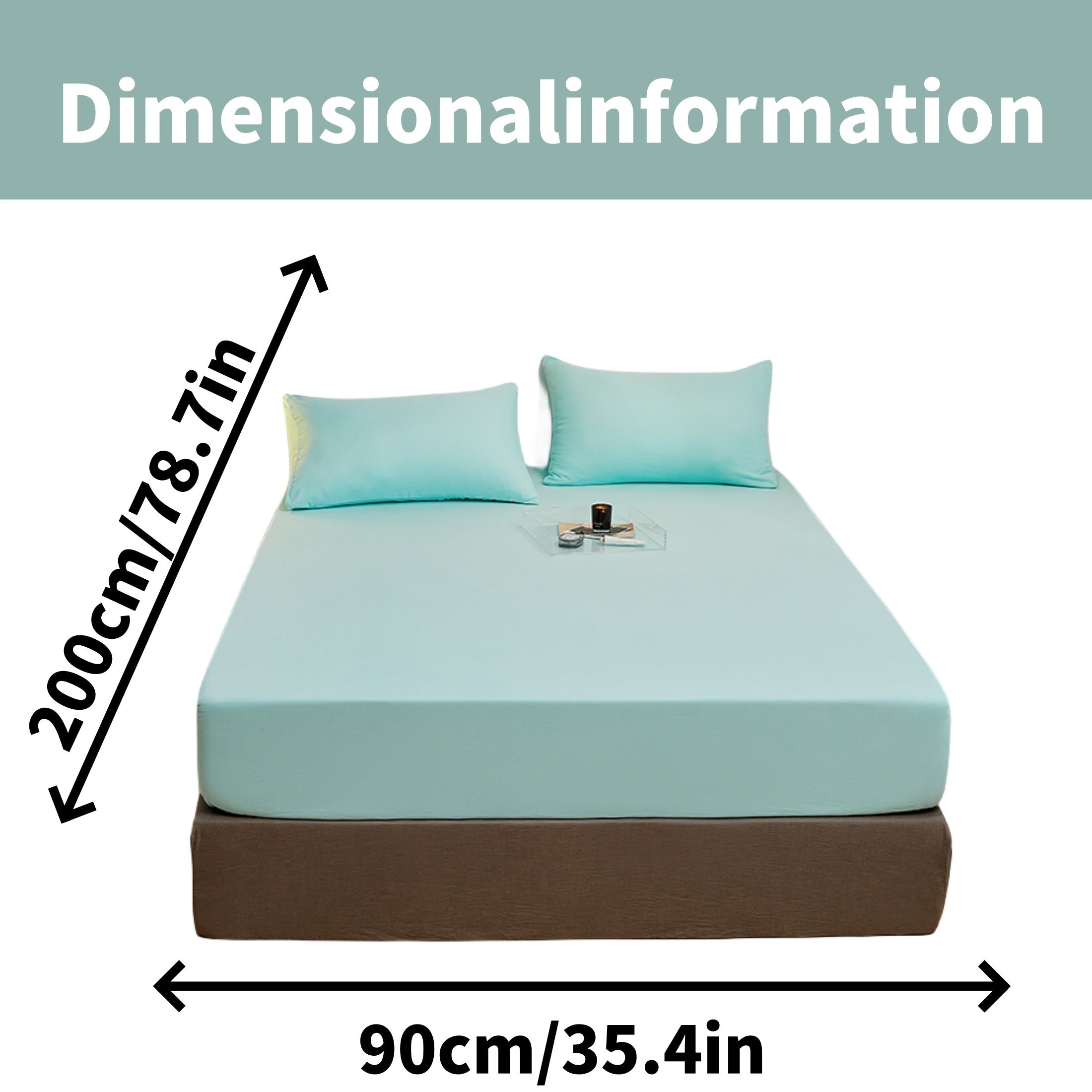 Juego de sábanas ajustadas de poliéster cepillado con 2 fundas de almohada, con bolsillo profundo, ropa de cama