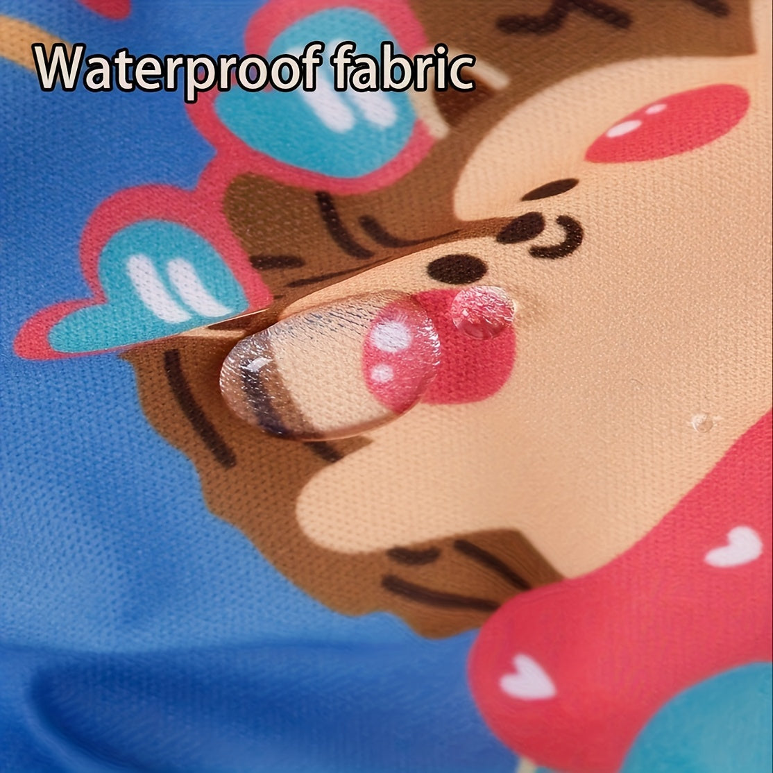 Waterproof Toddler Training Pants with Cartoon Animal Print Breathable Leak-Proof Polyester