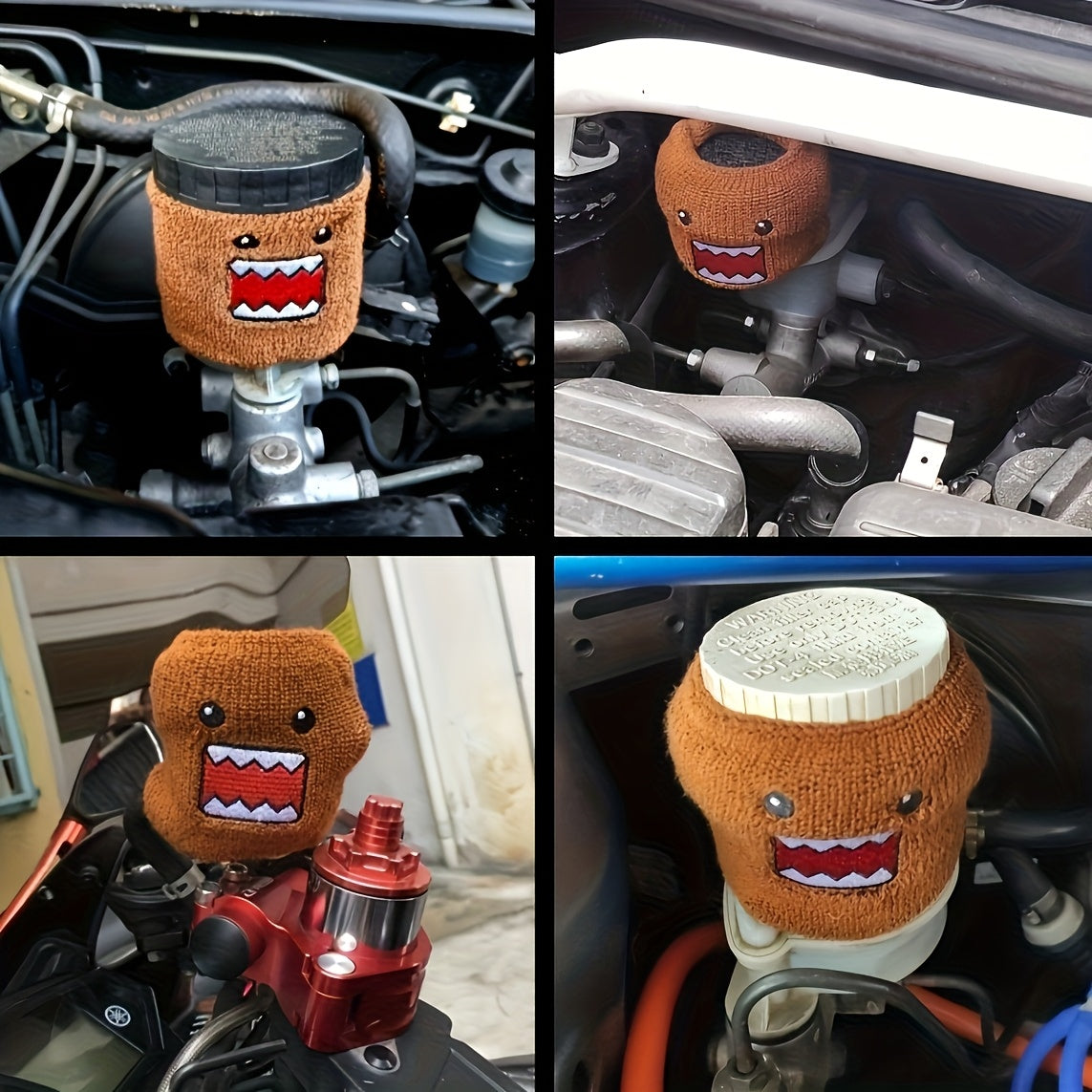 Universal Nylon Car Handbrake and Clutch Fluid Reservoir Cover Durable Easy Install