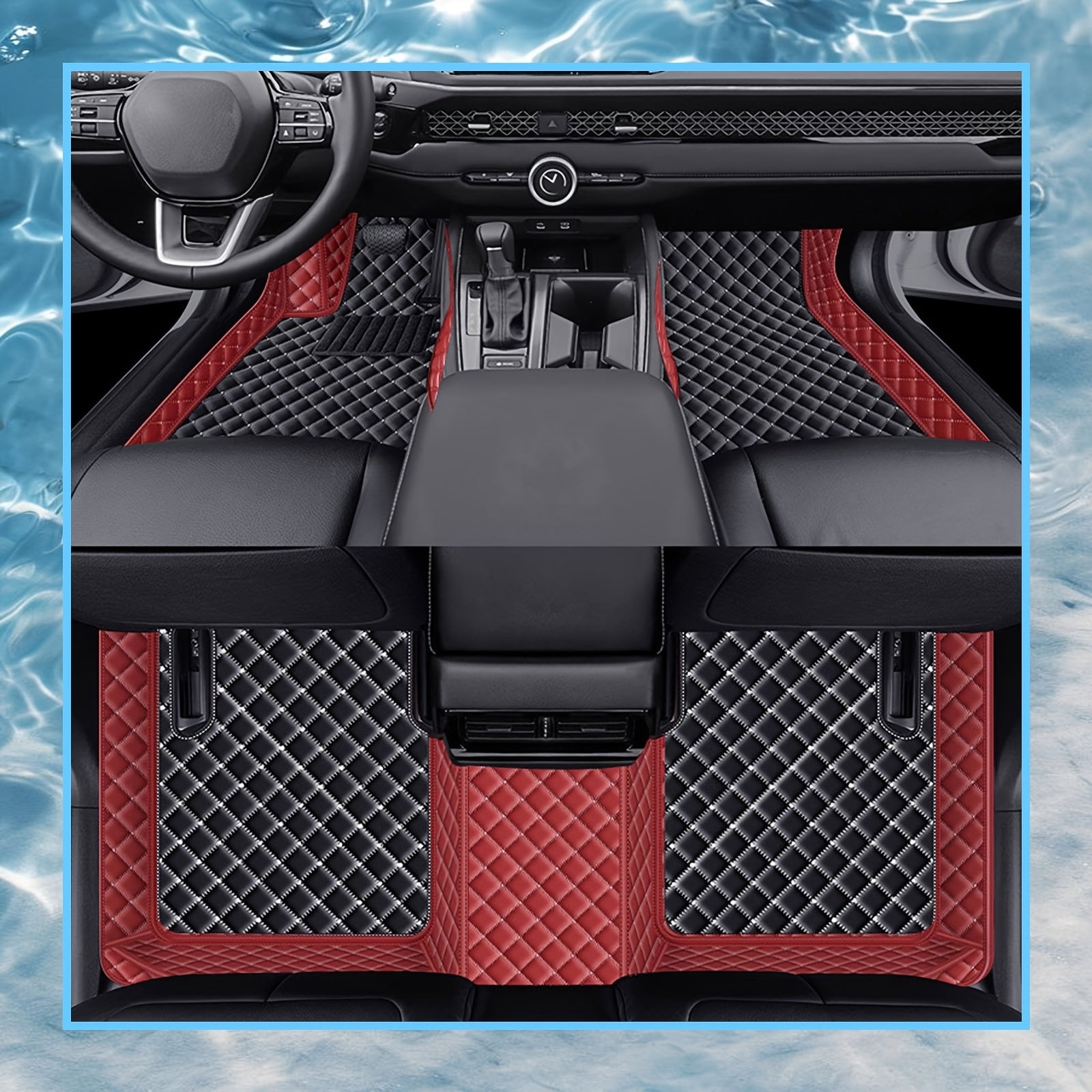 Universal Fit Car Mats Set Waterproof Slip-Resistant Easy to Clean Vehicle Accessories