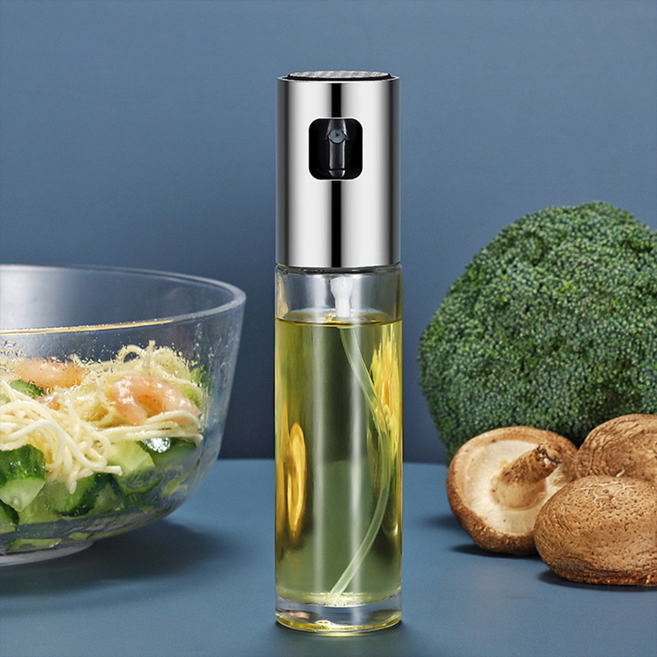 Glass Oil Spray Can for Kitchen Use, Fine Press Spray, Suitable for Sauces and Spices