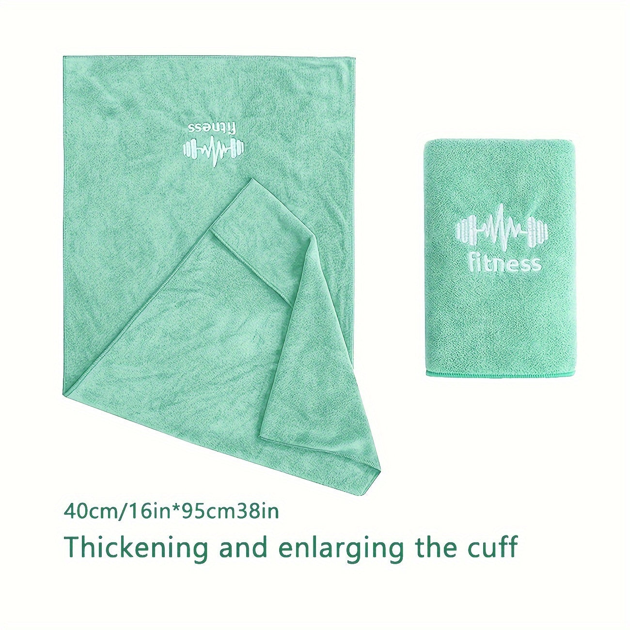 Absorbent Quick-Dry Sports Towel with Sleeve Cover for Fitness Running Outdoor Activities 40x96cm