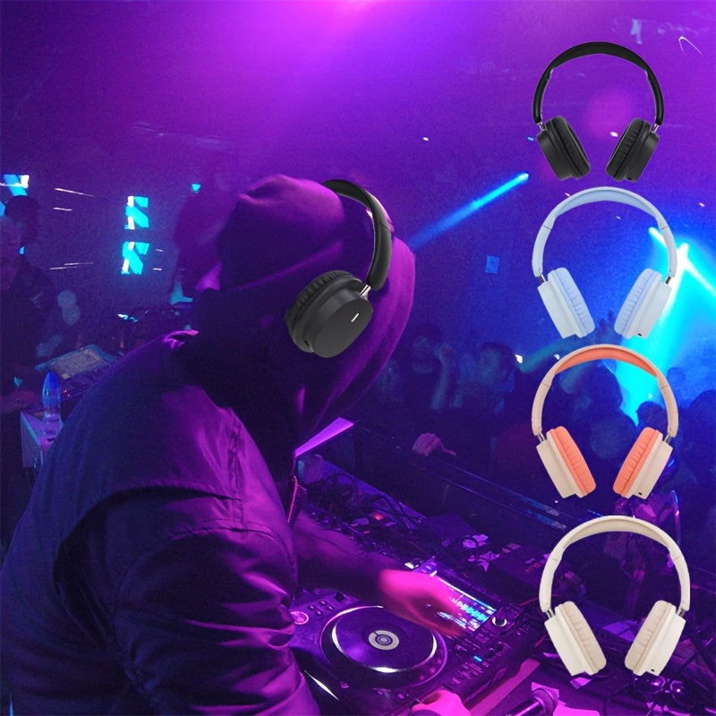 Wireless Noise-Canceling Headphones with Deep Bass and Built-in Microphone